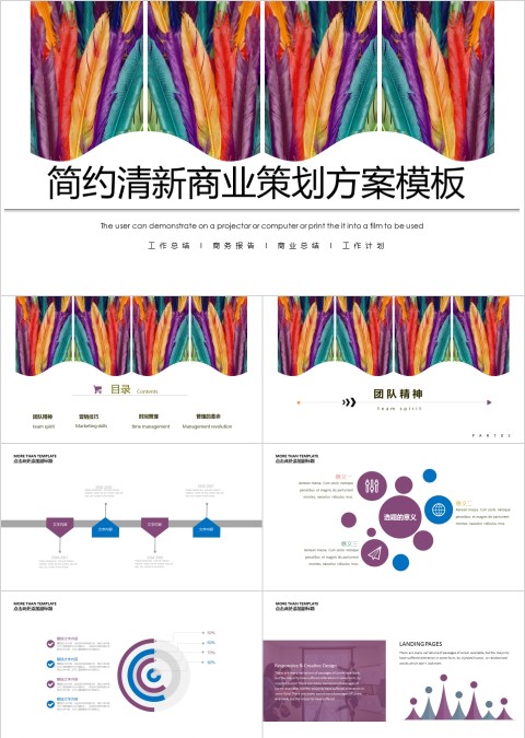 简约清新商业策划方案模板