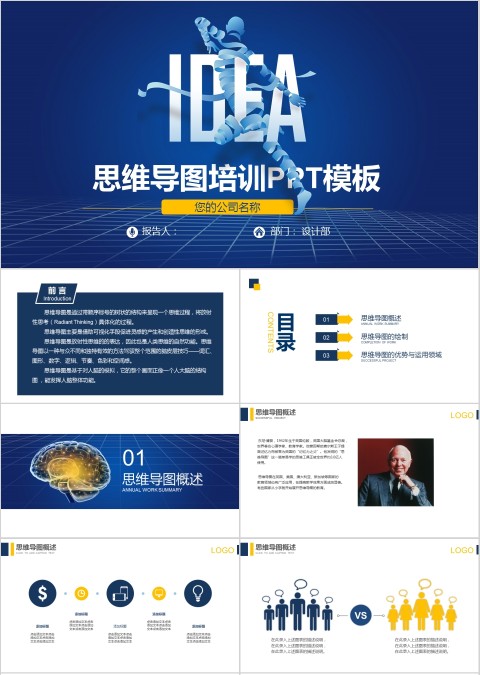 思维导图培训PPT模板