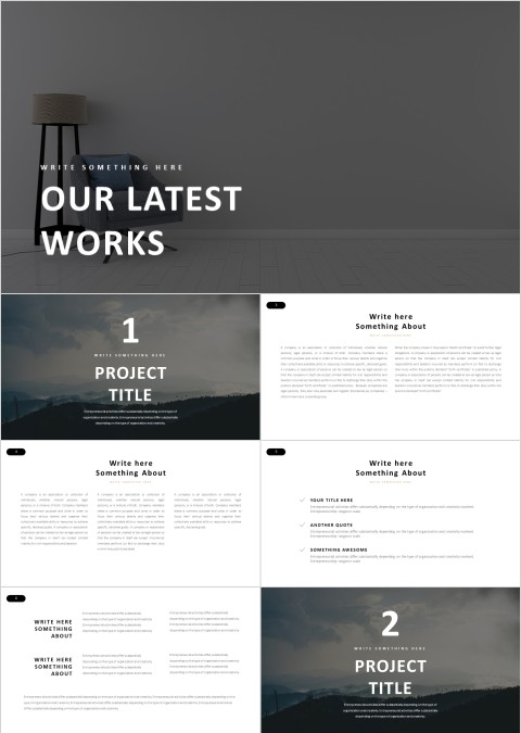 小清新简约工作汇报ppt模板