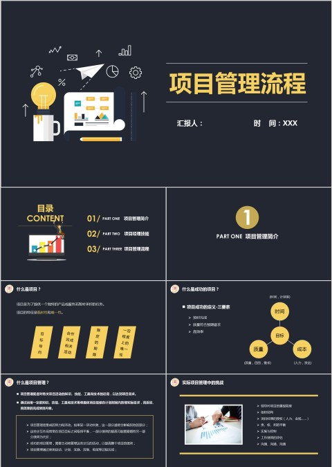 高端大气项目管理流程PPT