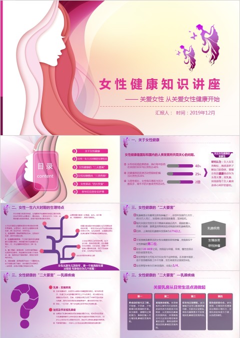 女性健康知识讲座ppt