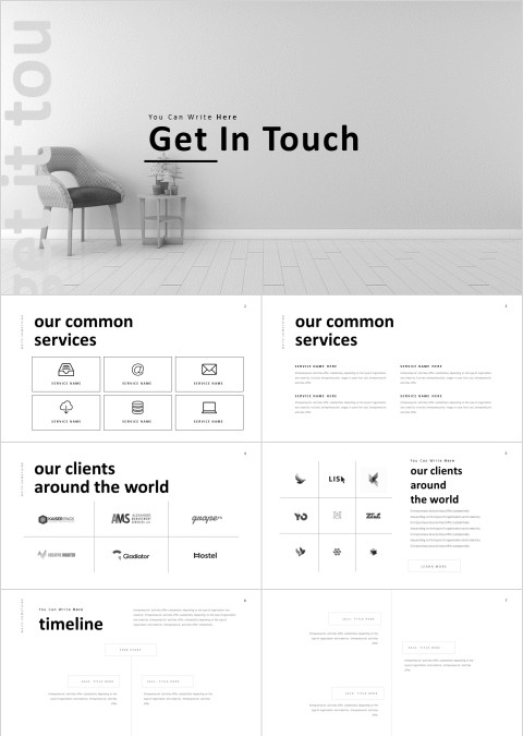 简约时尚设计ppt模板商务ppt