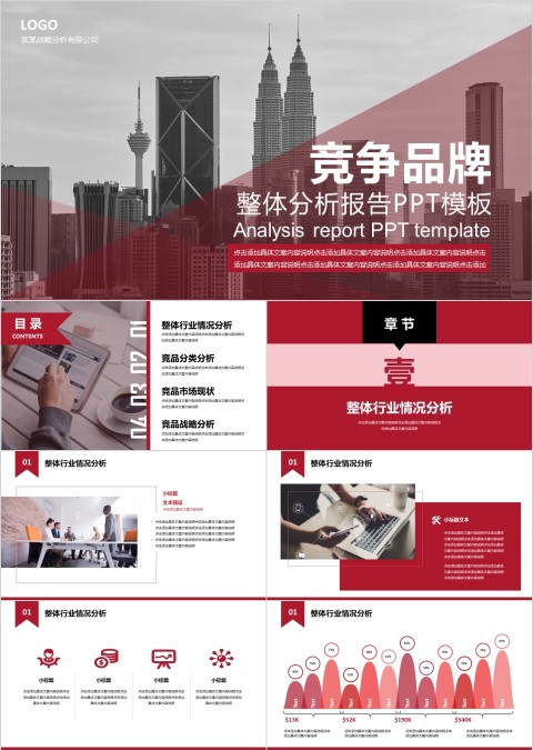 竞争品牌整体分析报告PPT模板