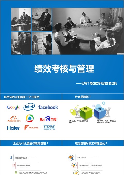 时尚员工绩效考核管理ppt模板