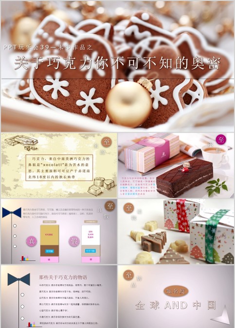 关于巧克力你不可不知的奥密美食中餐饮PPT