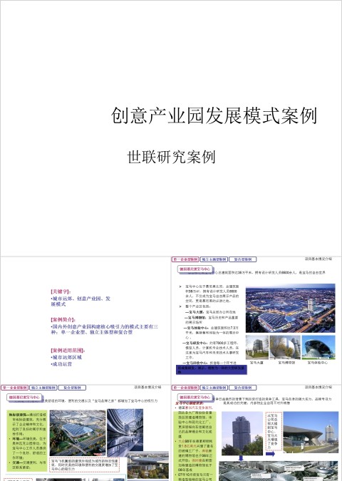 房地产产业园发展模式PPT