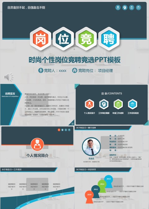 时尚个性岗位竞聘竞选PPT模板