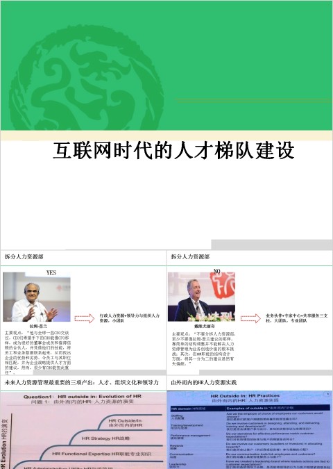 互联网时代的人才梯队建设PPT模板