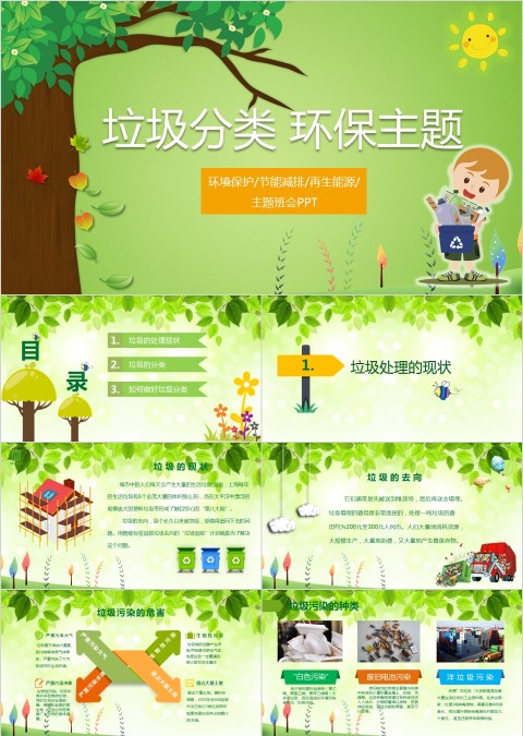 垃圾分类 环保主题PPT