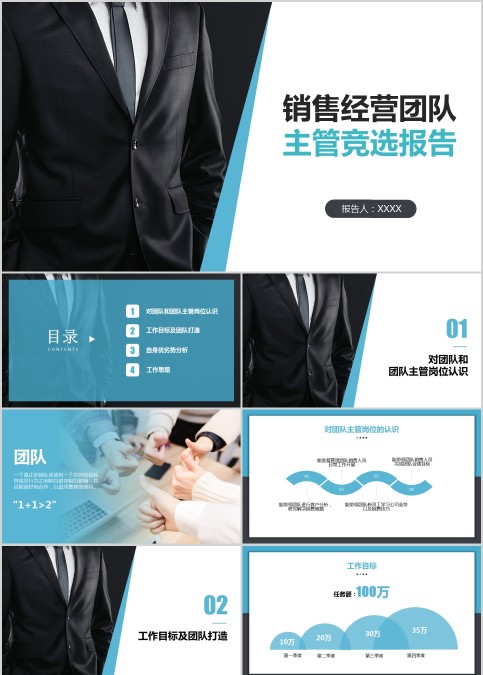 销售经营团队主管竞选报告PPT