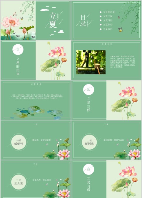 202X传统节气之立夏PPT模板
