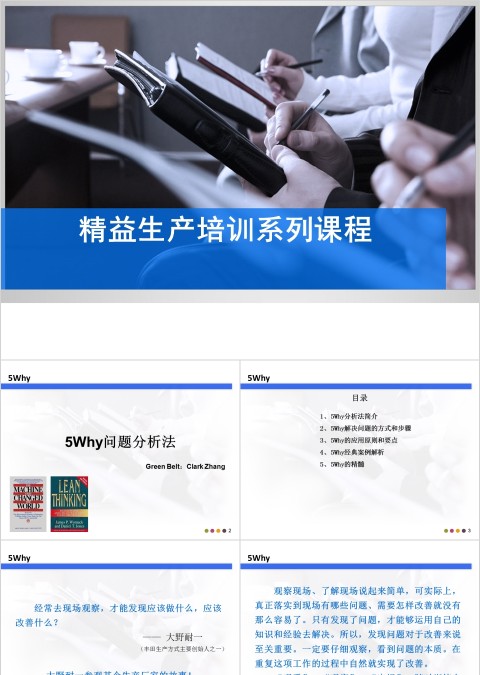精益生产培训系列课程ppt模板