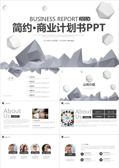 简约商业计划书PPT模板