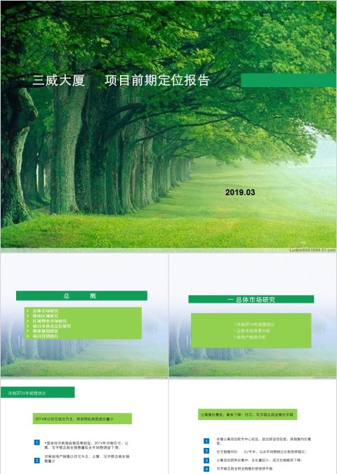 绿色简约房地产前期定位报告ppt