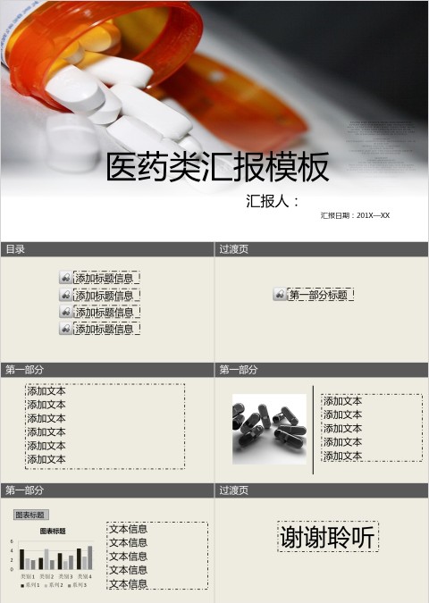 医药药品药物行业PPT模板