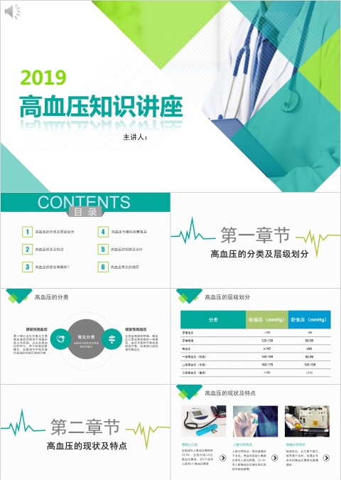 高血压知识讲座护PPT模板