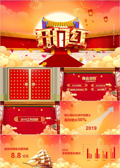 开门红年会颁奖总结PPT