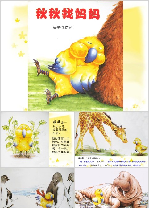 秋秋找妈妈幼儿绘本教育课件