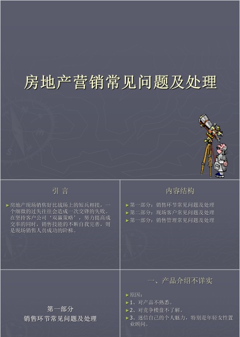 房地产销售常见问题及处理