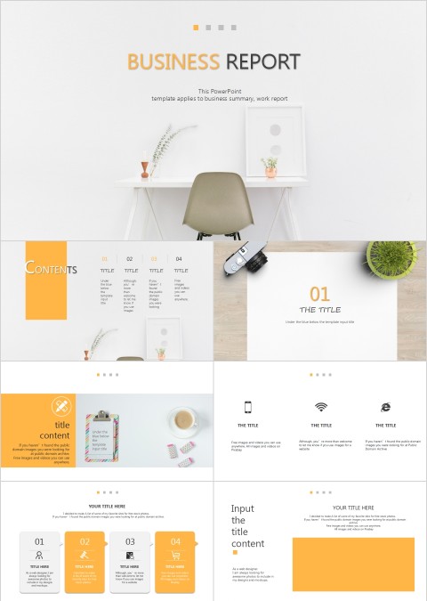 清新极简总结PPT工作总结通用模板