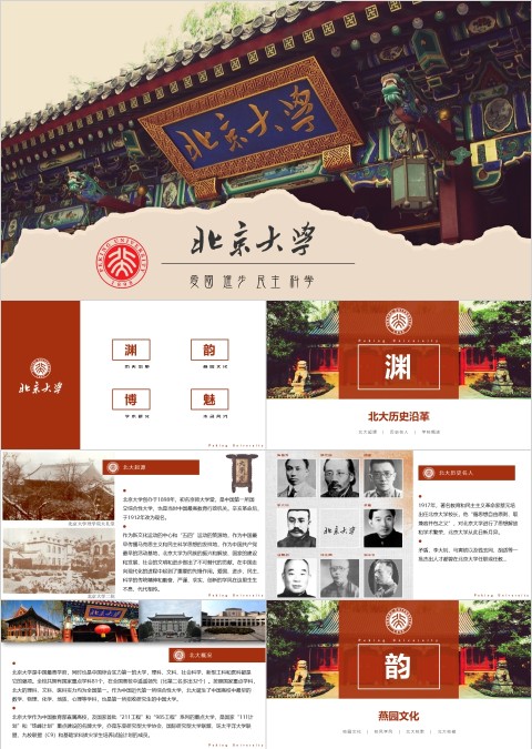 北京大学简介北大起源PPT 