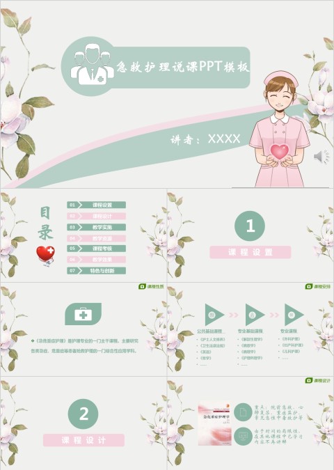 急救护理知识考核内容培训课件wps幻灯片