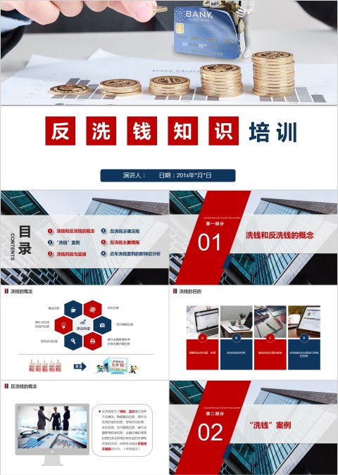 反洗钱知识培训反洗钱概念PPT模板