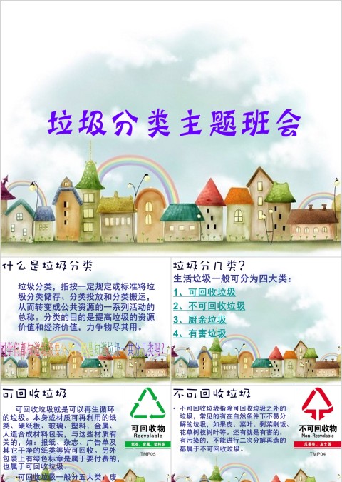 垃圾分类主题班会PPT 