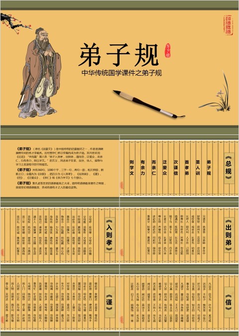 中华传统国学课件之弟子规ppt