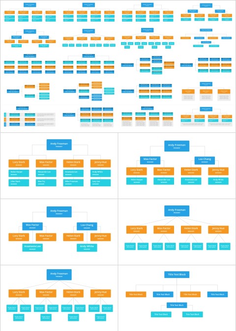 彩色简约公司组织架构图ppt