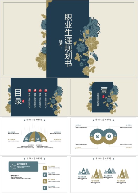 职业生涯规划书工作总结ppt模板