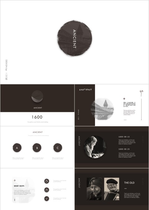 商务欧美ppt模板简约高端大气 商业工作汇报时尚极简风素材