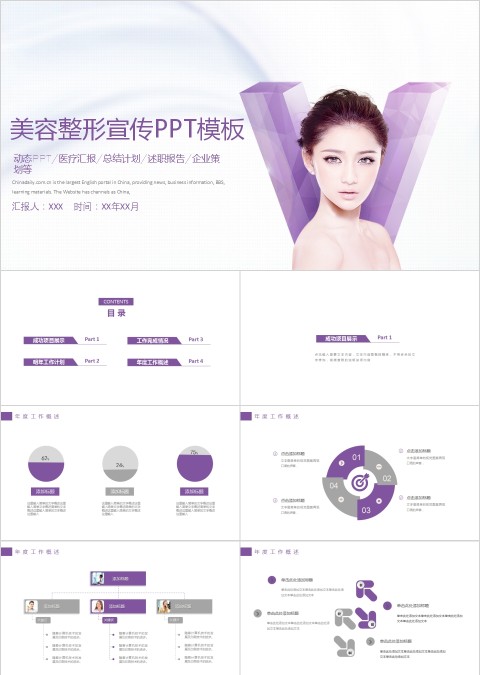 美容整形宣传PPT模板