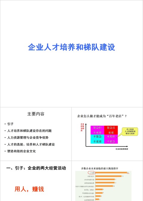 企业人才培养和梯队建设PPT模板