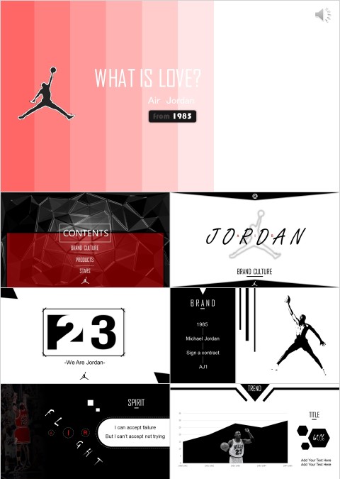 黑色篮球ppt体育运动训练营招生社团竞技比赛事NBA课件