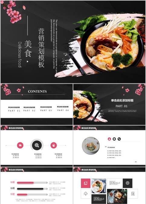 美食营销策划PPT模板