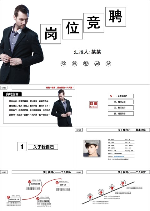 创意个性岗位竞聘PPT模板