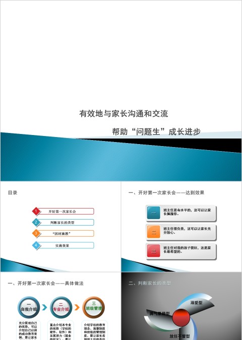 班主任如何有效与家长沟通PPT