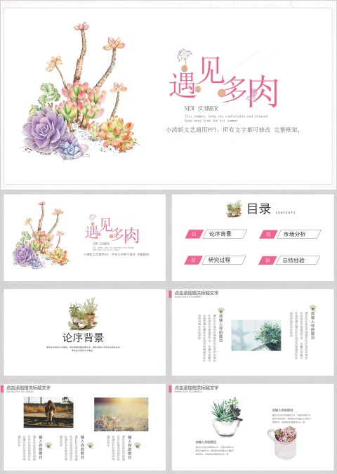 遇见多肉PPT