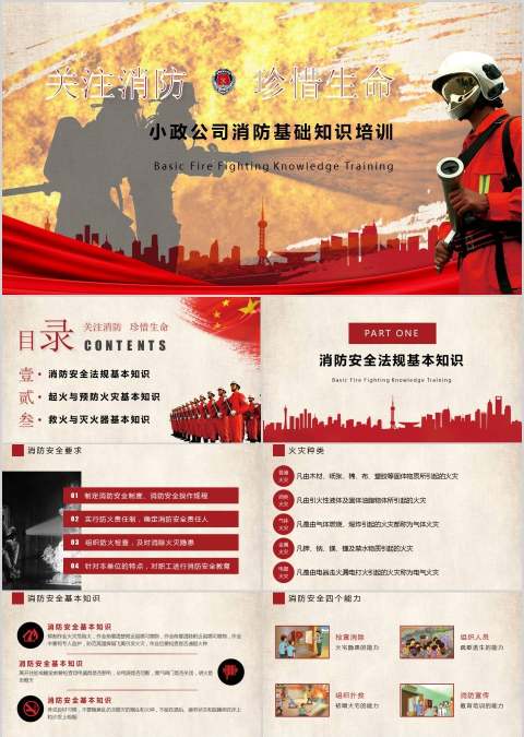 小政公司消防基础知识培训消防安全PPT