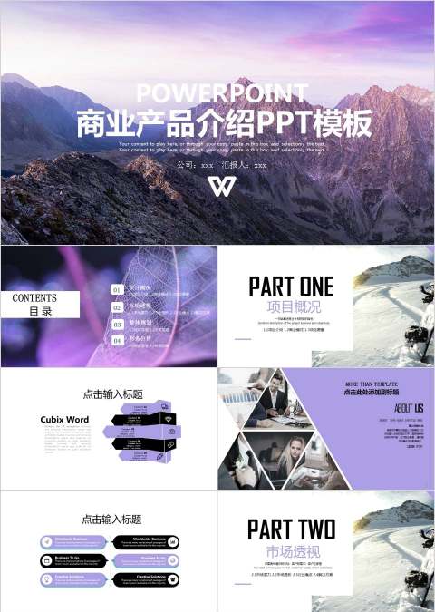 低调大气商业产品介绍PPT模板