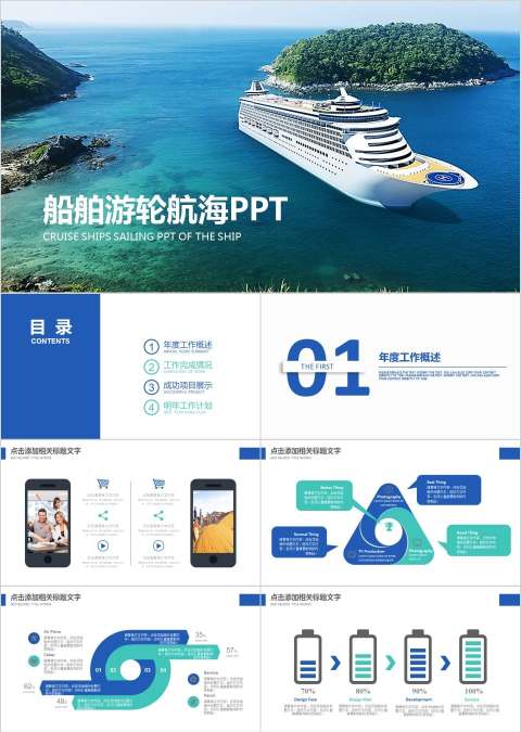 商务外贸物流货运船舶游轮航海PPT交通工具PPT