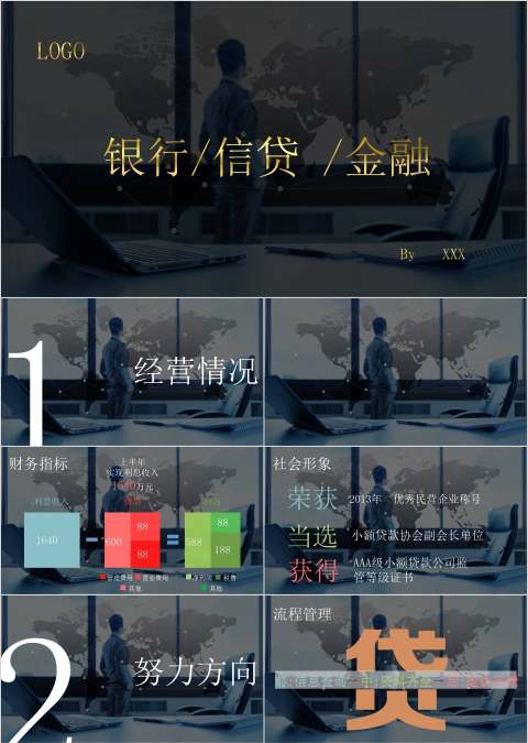  银行信贷金融行业年中工作总结汇报ppt模板