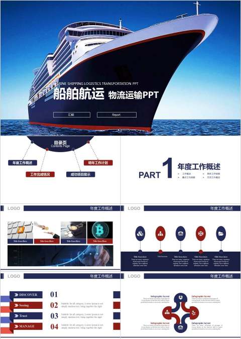船舶航运物流运输工作总结PPT