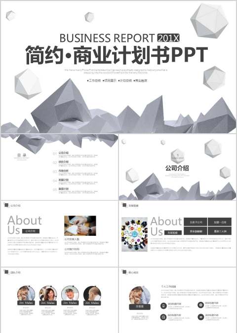 简约商业计划书PPT