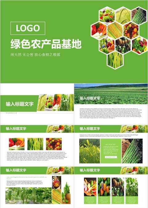绿色农产品基地环保PPT模板