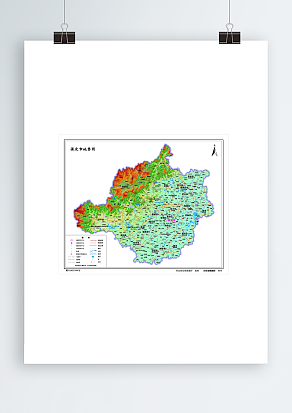 保定市地图（地势版）高清PDF版