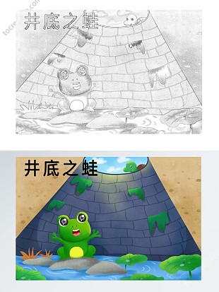 自制绘本寓言故事插画线稿