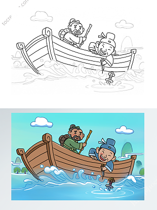 自制绘本寓言故事插画线稿