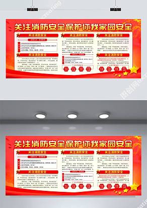 关注消防安全展板